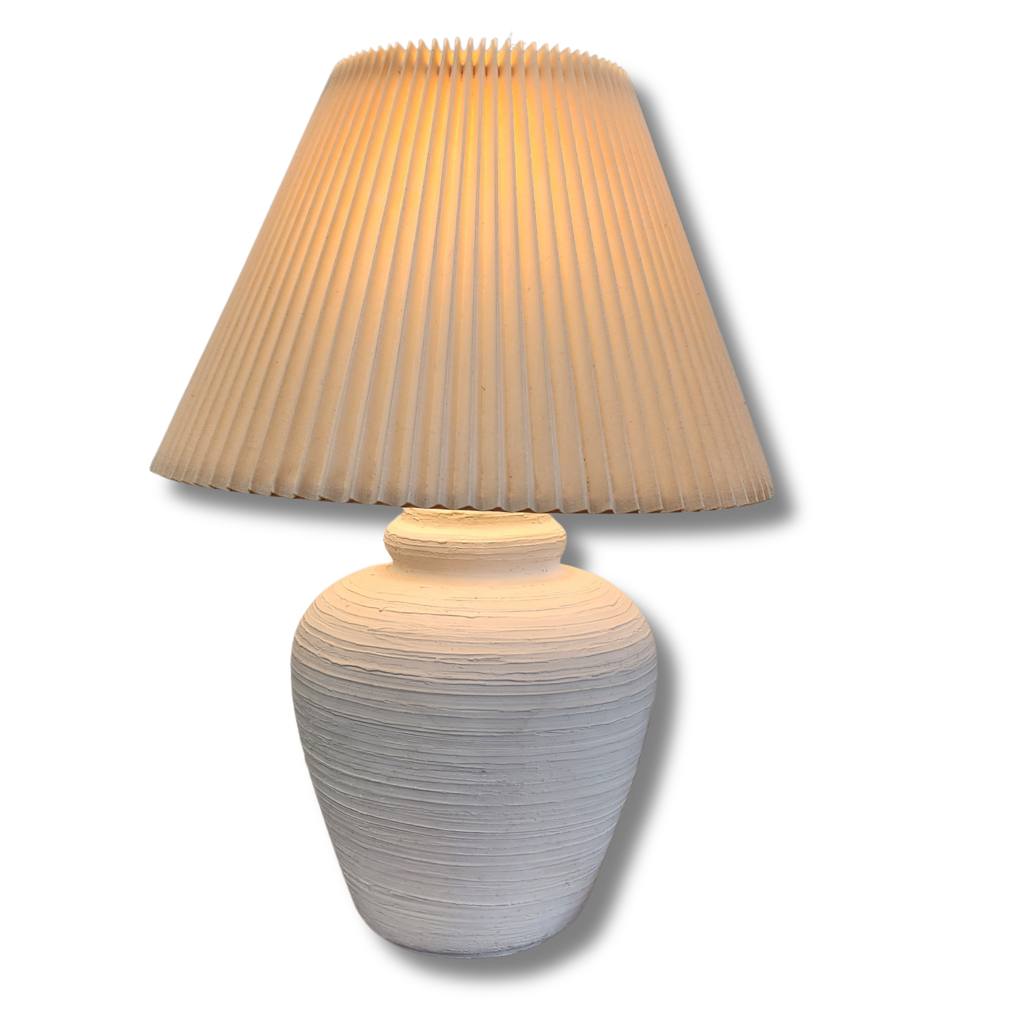 Table Lamp w Neutral Ceramic Base