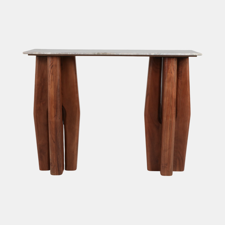 Tapered Legs Marble Top Console Table Abode Rochester